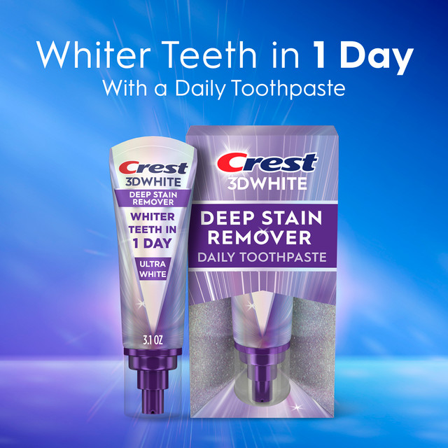 Crest 3DWhite Brilliance Deep Stain Remover Ultra White Toothpaste, 3.1oz - View 2