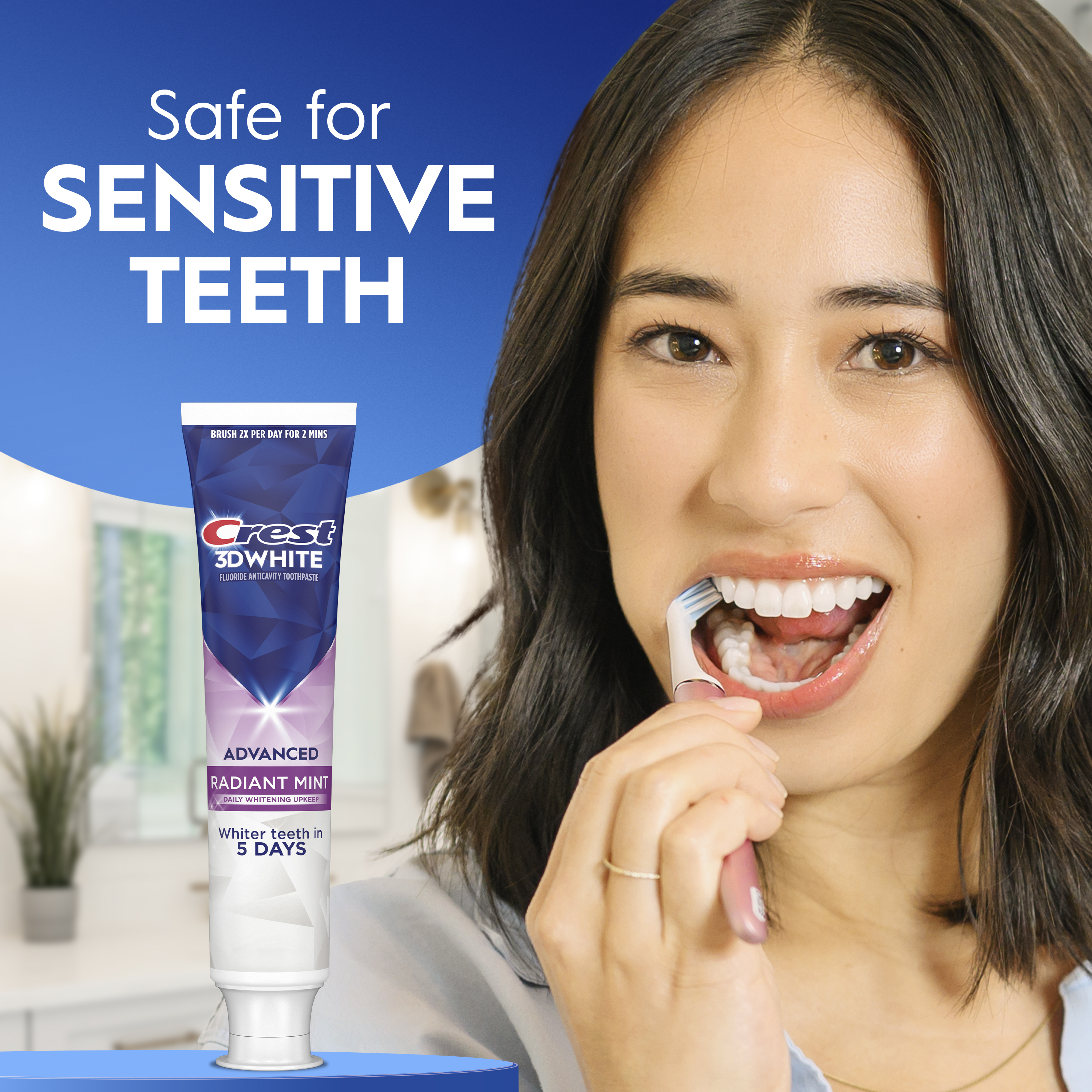 Crest 3DWhite Whitening Toothpaste, Advanced Radiant Mint - View 4