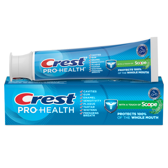 Crest Pro-Health Toothpaste with a Touch of Scope